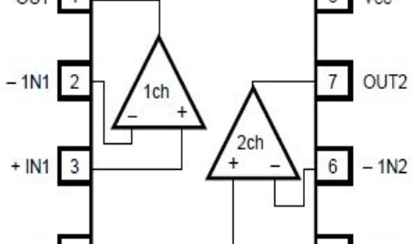 Cara Mengukur Pin Out Kaki Terminal IC Op Amp 4558.