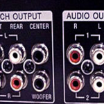 Fungsi Output Socket RCA Amplifier Surround Dan DVD Player - Ilustrasi bagian belakang amplifier yang menunjukkan output dan input sebuah amplifier