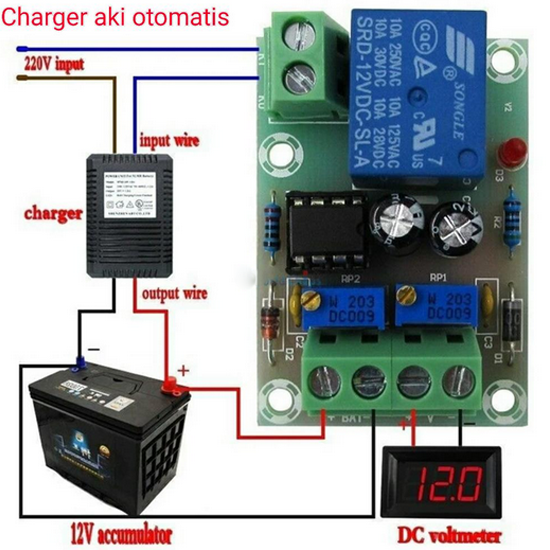 Cara Membuat Charger Aki Otomatis Cas Accu Maupun Aki Kering