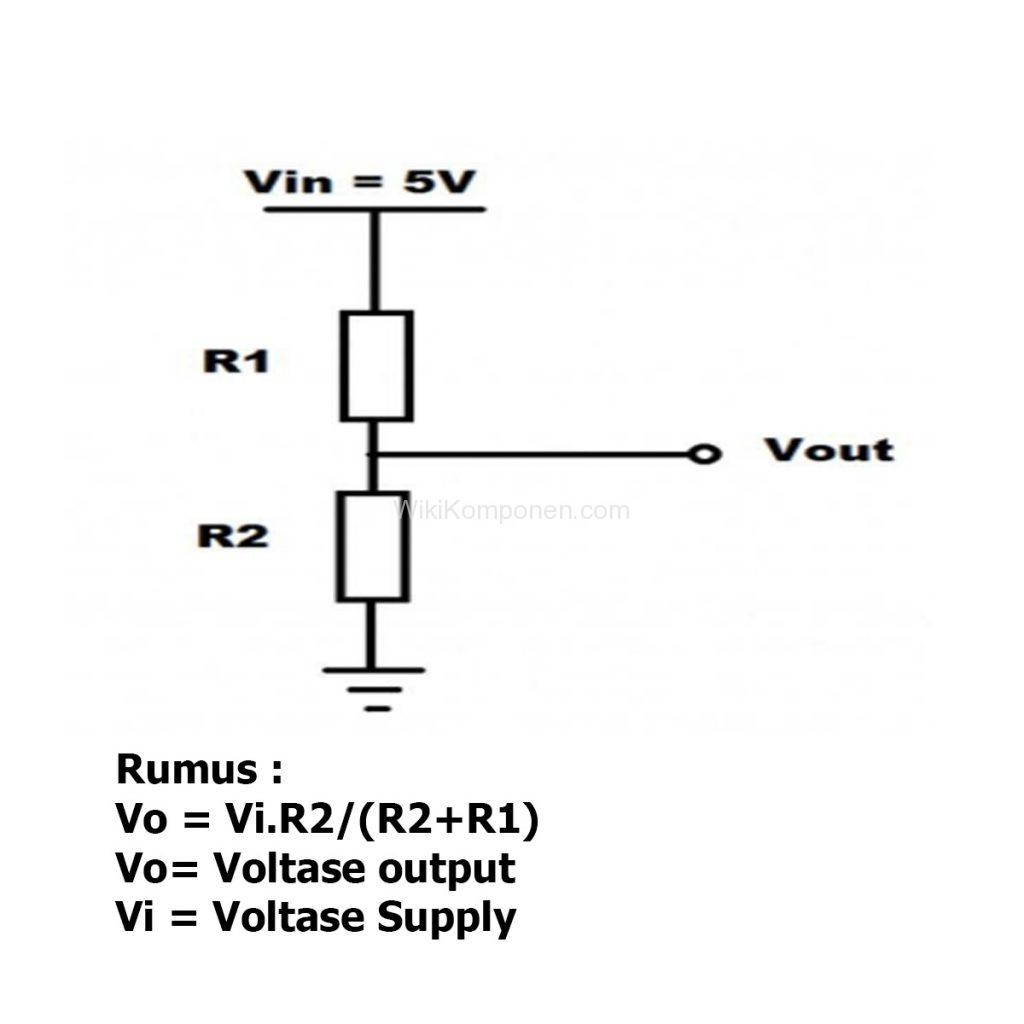 Gambar cara memasang voltage divider