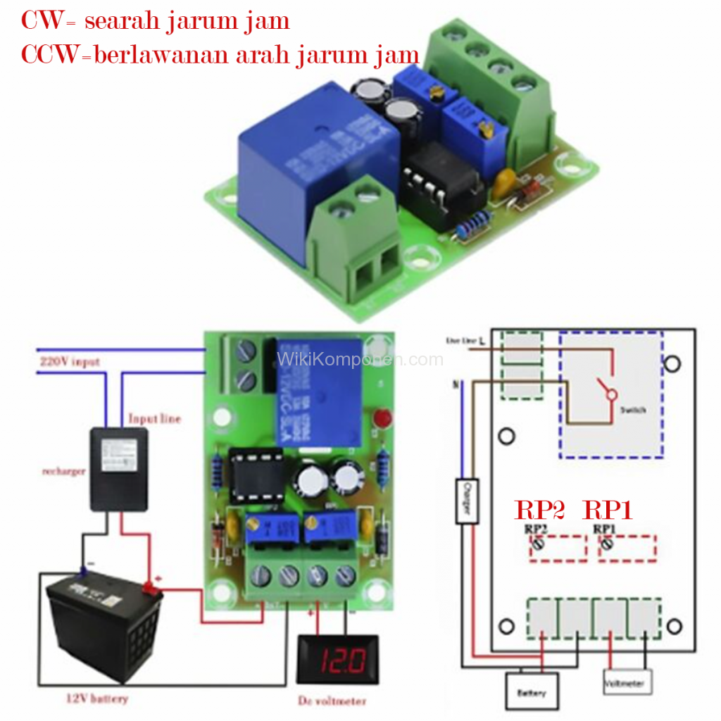 Cara Setting Kit XH-M601 Modul Control Charger Otomatis Aki