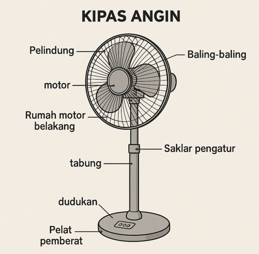 Foto Kipas Angin Stand Fan untuk artikel Penyebab Kipas Angin Pelan dan Cara Perbaikannya